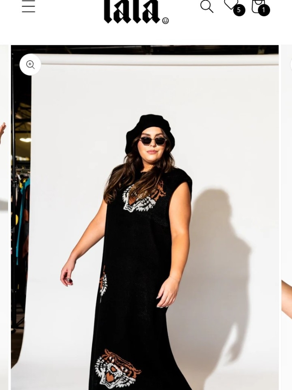 Dressed in LALA Black Maxi Dress with Tiger Motifs - Picture 3 of 6